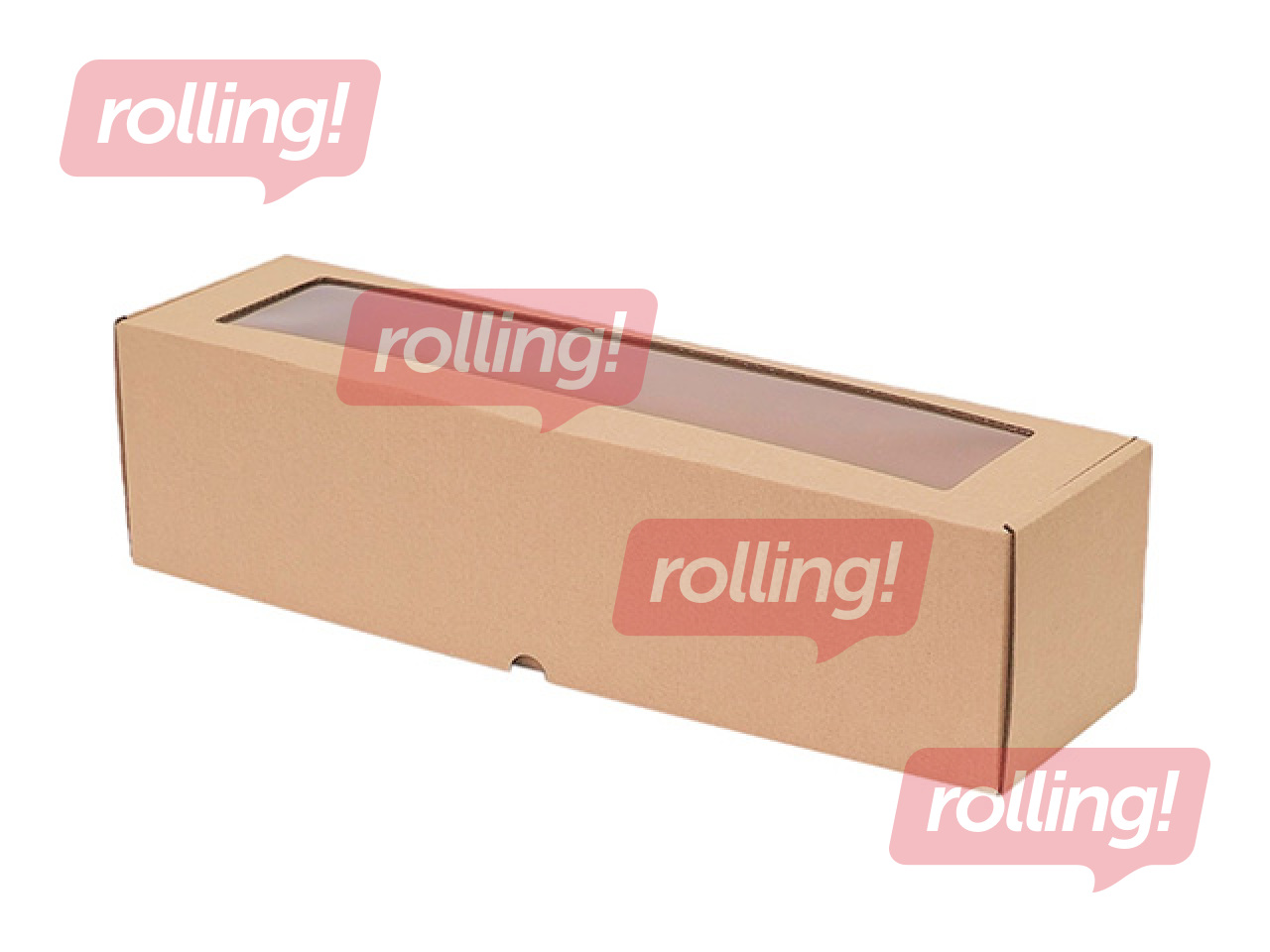 Iesaiņošanas kaste ar logu, brūna, 320x83x83mm