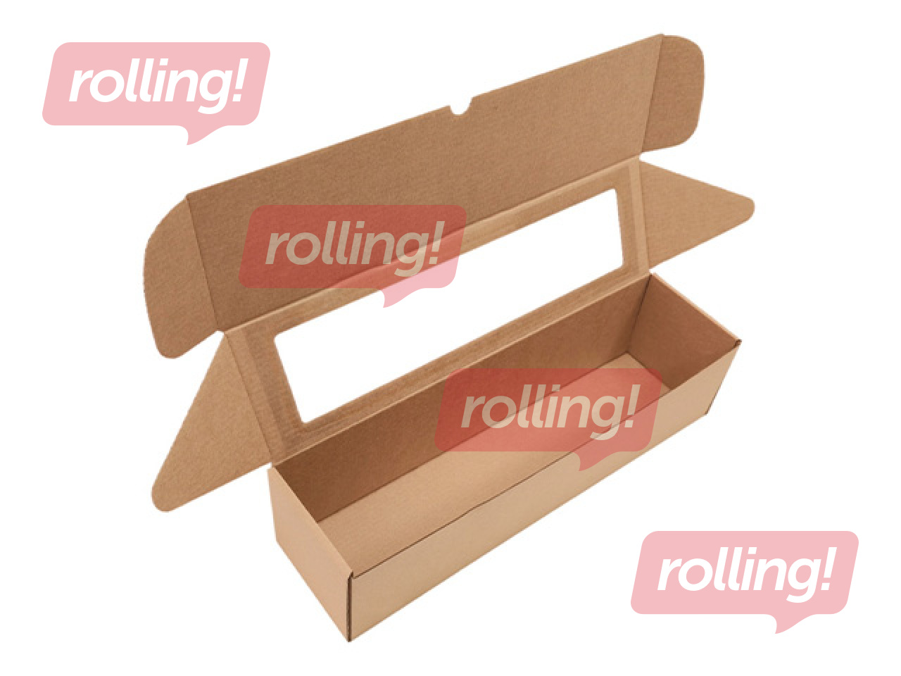 Iesaiņošanas kaste ar logu, brūna, 320x83x83mm