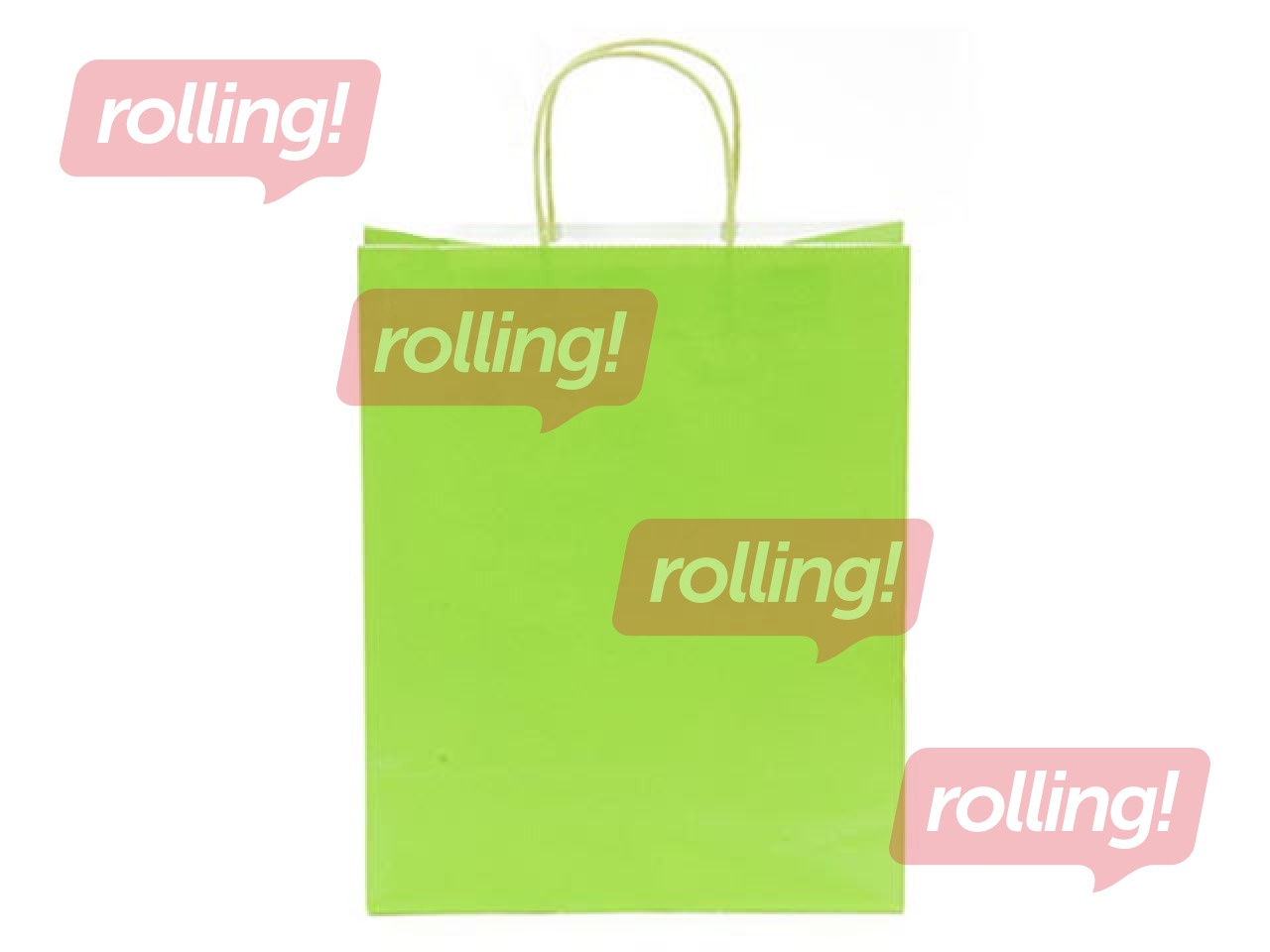 Dāvanu maisiņš papīra TOPTWIST 240x110x310mm, gaiši zaļš