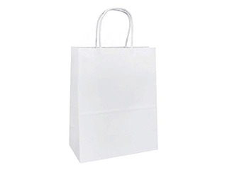 Kinkekott, paberist TOPTWIST 240x110x310mm, valge