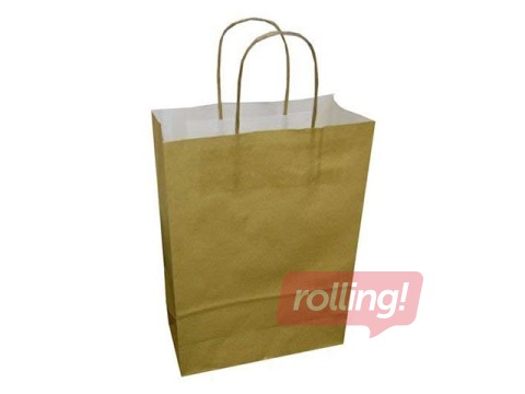 Dāvanu maisiņš papīra TOPTWIST 240x110x310mm, zelta