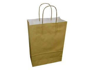 Dāvanu maisiņš papīra TOPTWIST 240x110x310mm, zelta