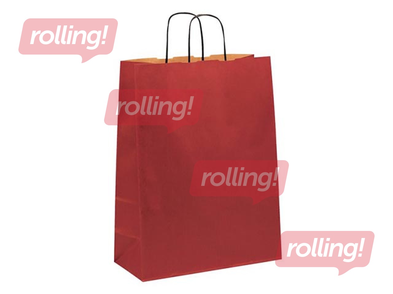 Dāvanu maisiņš papīra TOPTWIST 190x80x210mm, sarkans