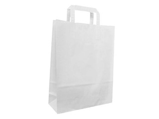 Paper bag with handles, 260x120x350mm, white