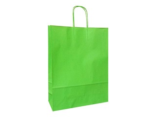 Paper bag with twisted handles, 320x120x410mm, light green