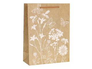 Papīra maisiņš ar rokturiem, 180x85x240mm, Flowers