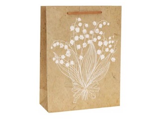 Papīra maisiņš ar rokturiem, 180x85x240mm, Flowers