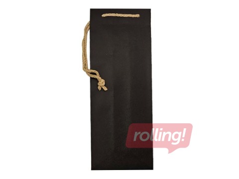 Paberkott pudelitele, 120 x 90 x 390 mm, must