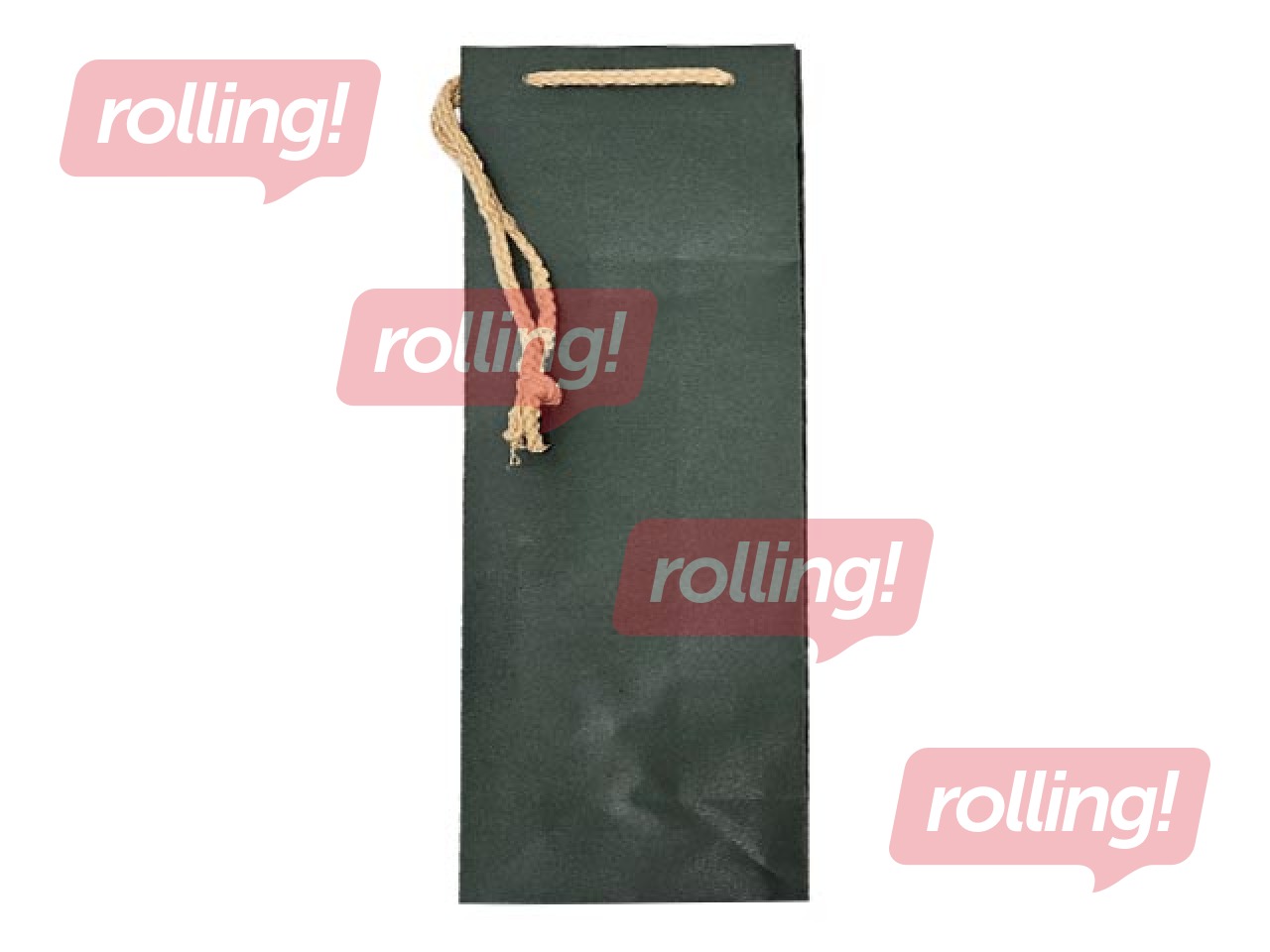 Papīra maisiņš pudelēm, 120x90x390mm, tumši zaļš