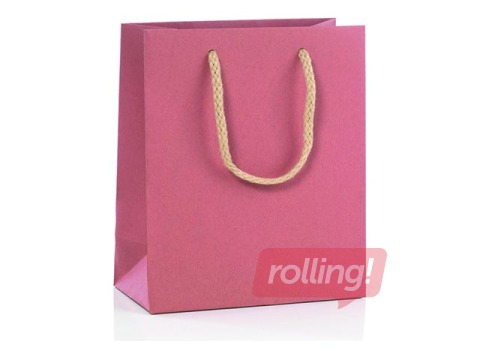 Paper bag with handles, 270x120x370 mm, light pink