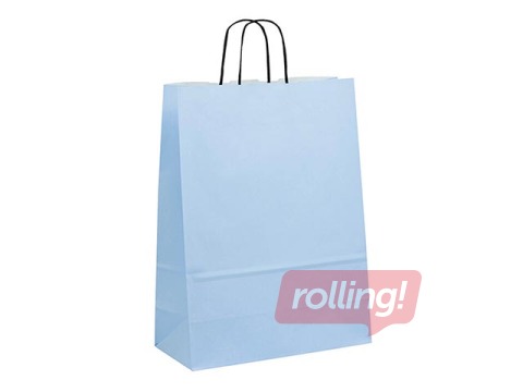 Paper gift bag TOPTWIST 240x110x310mm, light blue