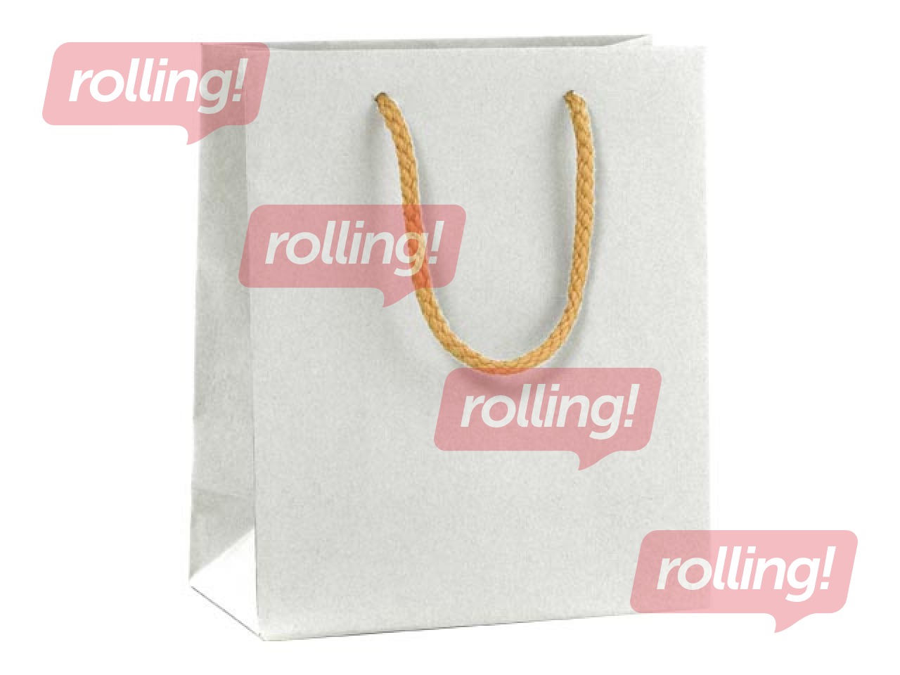 Papīra maisiņš ar rokturiem, 100x65x120 mm, bēšs