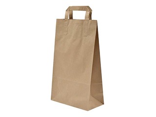 Paper bags with handles, 220x105x360mm, brown