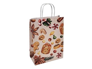 PROMO Jõulukott sangadega, jõupaber, pruun, 220x100x310mm