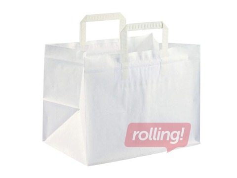 Papīra maisiņš ar rokturiem, balts, 317x218x245mm