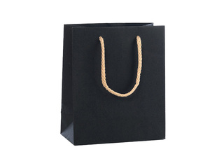 Paper bag with handles, black, 220x100x290mm