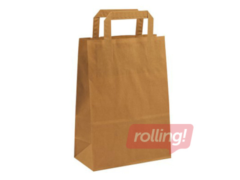 Paper bag with handles, brown, 200x100x280mm