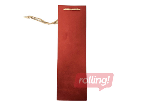 Paper bag for bottles, red, 120x90x390mm
