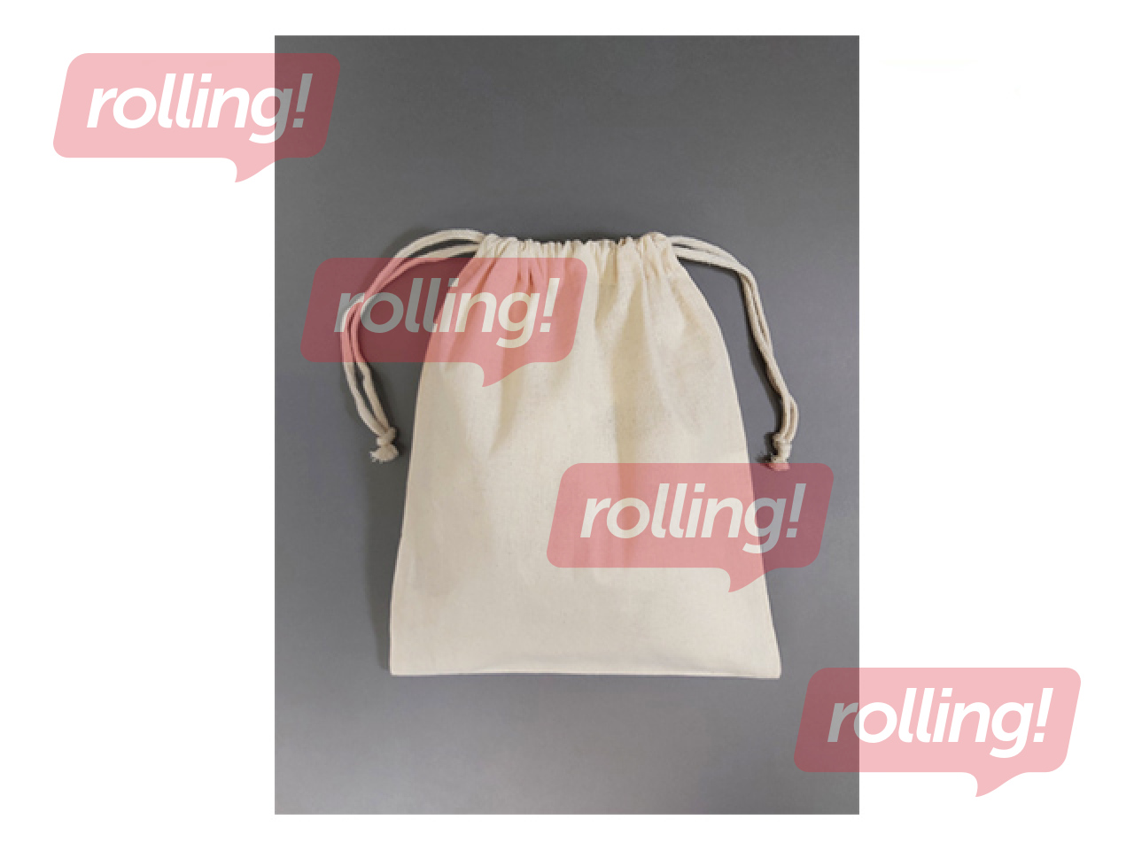 Pingutusnööriga kott, 100% puuvill, 100x140mm