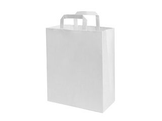 Paper bag with handles, white, 220×100×280mm