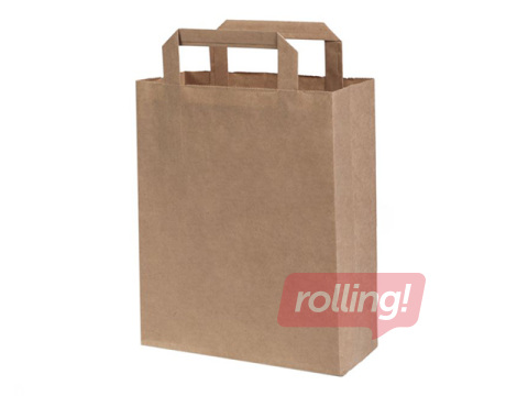 Papīra maisiņš ar rokturiem, brūns, 180x85x250mm