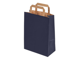 Paper bag with handles, blue, 220x100x290mm