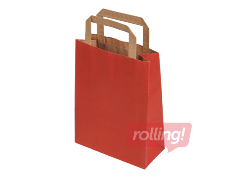 Papīra maisiņš ar rokturiem, sarkans, 180x80x240mm