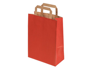 Paper bag with handles, red, 220x100x290mm