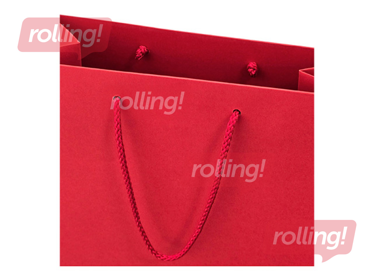 Бумажный пакет с ручками, красный, 230x100x330мм