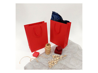 Paper bag with handles, red, 230x100x330mm