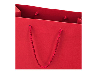 Papīra maisiņš ar rokturiem, sarkans, 230x100x330mm