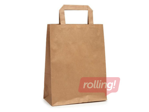 Papīra maisiņš ar rokturiem, brūns, 180x90x220mm