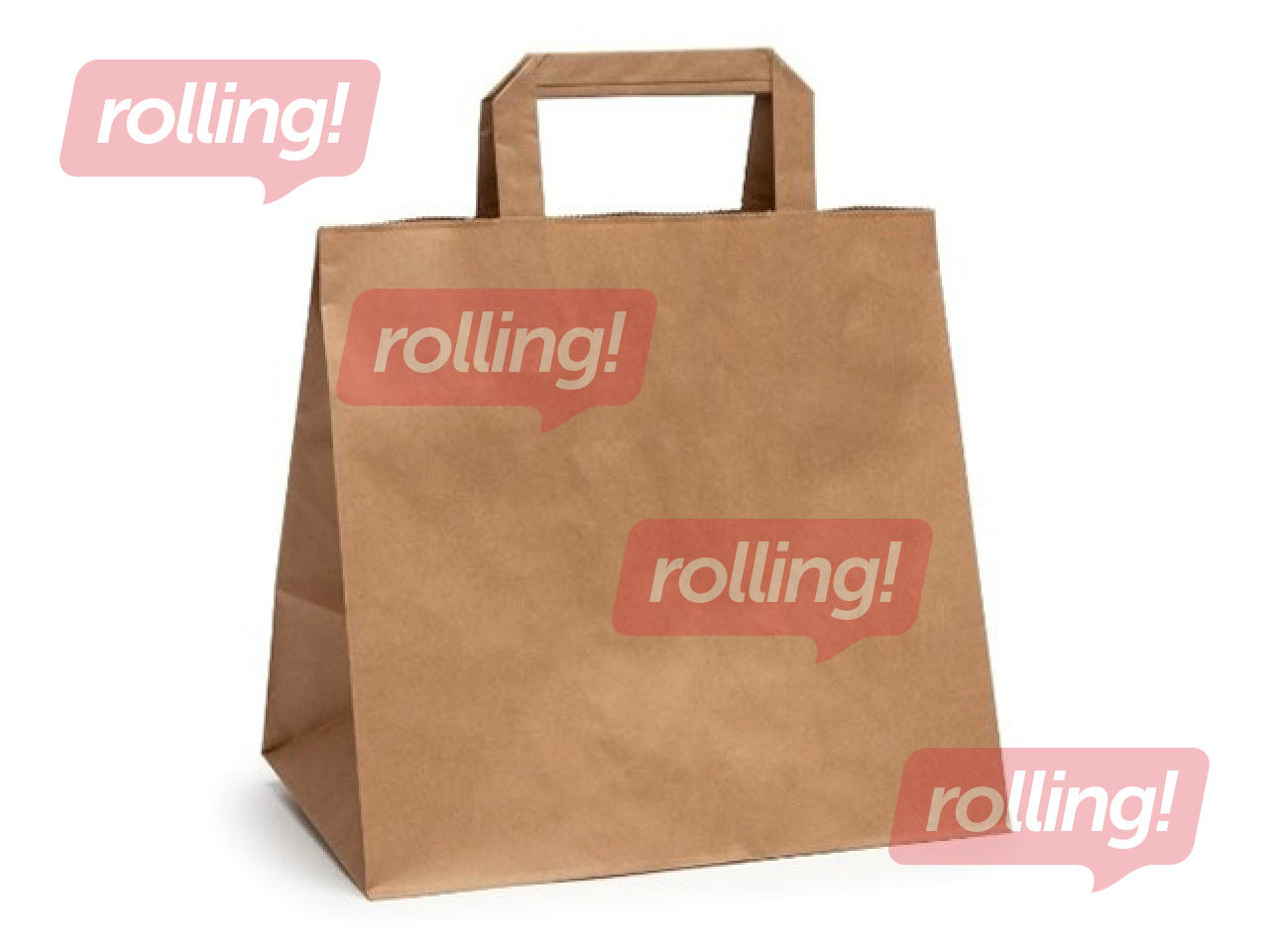 Papīra maisiņš ar rokturiem Take-Away, brūns, 320x220x280mm