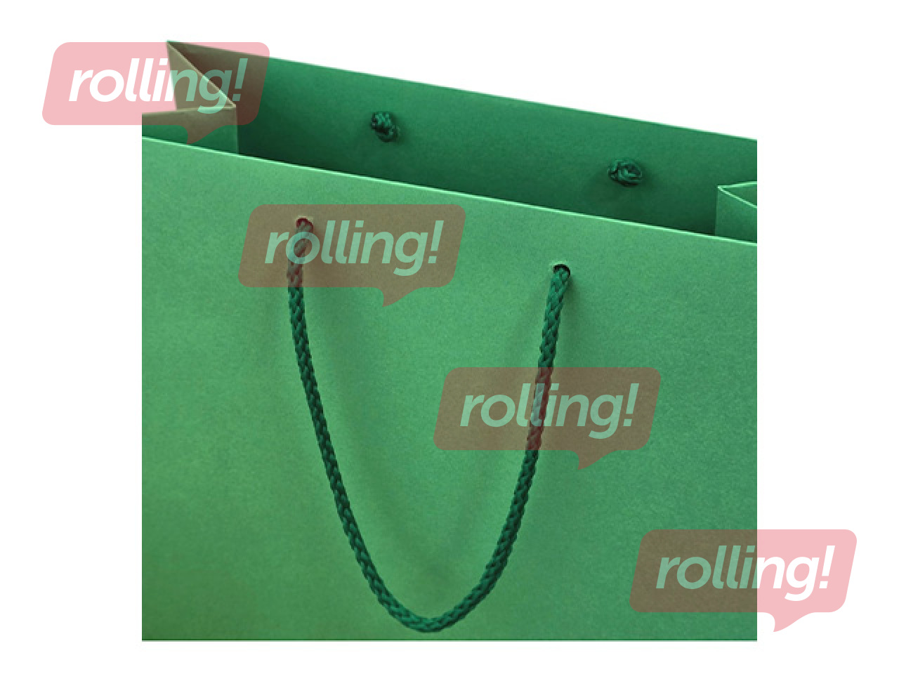 Paper bag with handles, green, 230x100x330mm