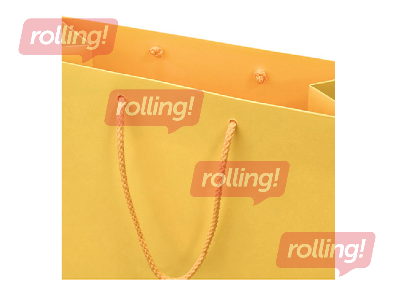 Paper bag with handles, yellow, 230x100x330mm