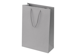 Paper bag with handles, light grey, 230x100x330mm