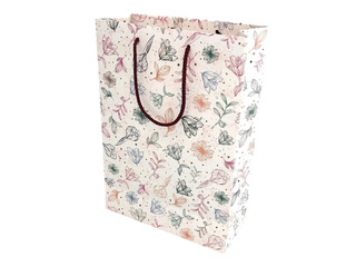 Paper bag with handles and design, 230x100x330mm
