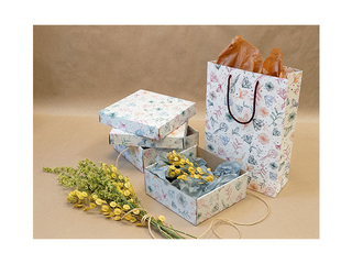 Paper bag with handles and design, 230x100x330mm