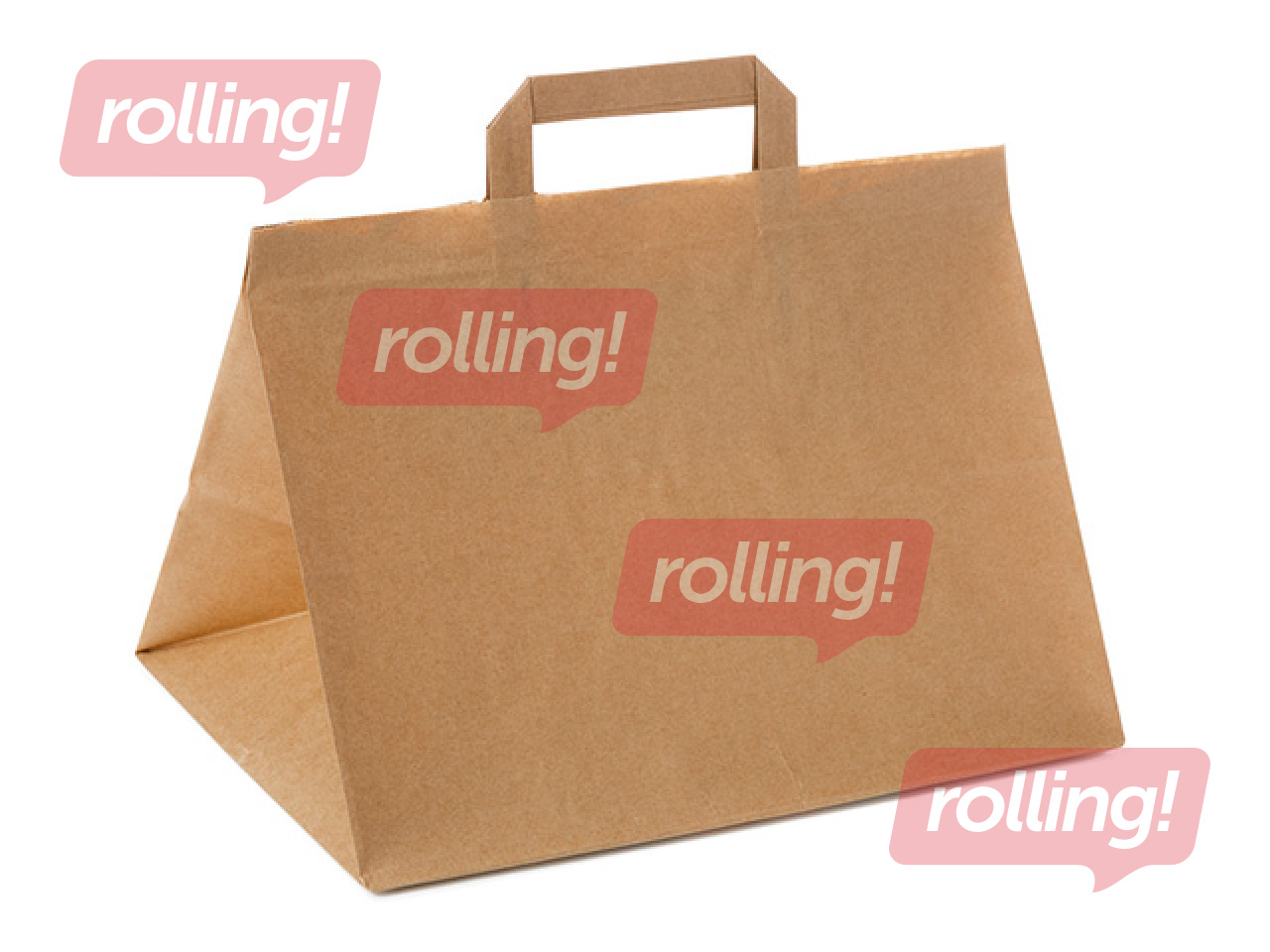 Papīra maisiņš ar rokturiem Take-Away, brūns, 350x170x295mm
