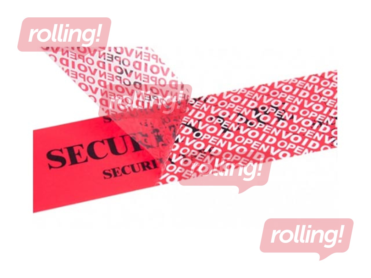 Drošības līmlente sūtījumiem, sarkana, 48mm x 50m