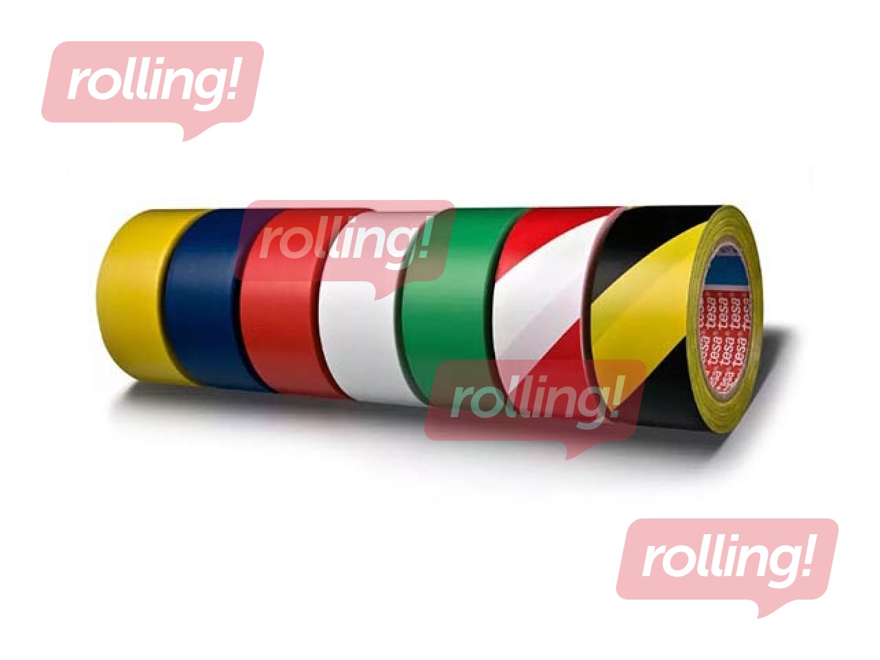 Grīdas marķēšanas līmlente tesaflex®,  50 mm x 33m, PVC, dzeltena