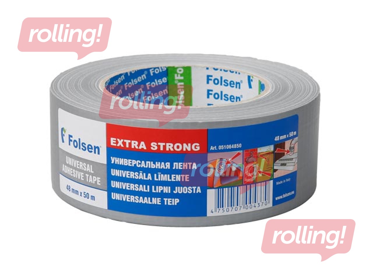 Auduma izolācijas līmlente Folsen 4.8 cm x 50 m, mitrumizturīga
