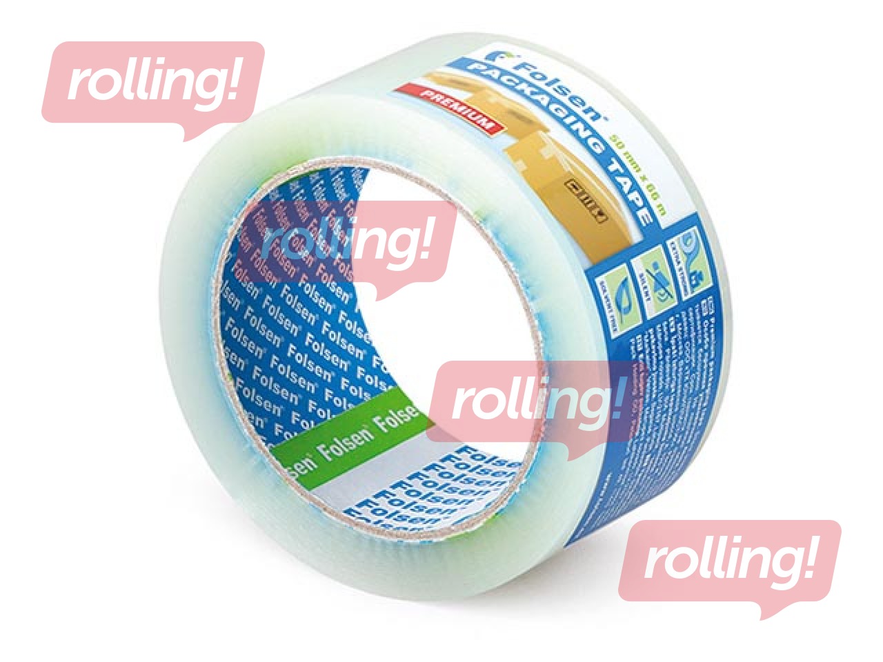 Teip Premium, läbipaistev, 50mm x 66m