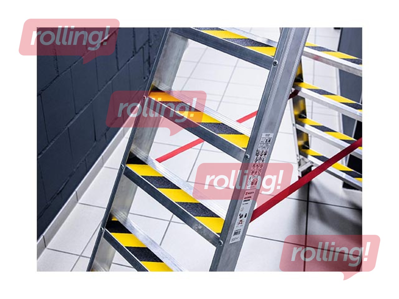 Grīdas marķēšanas līmlente Duraline®,  50 mm x 15m, melni dzeltena