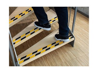 Grīdas marķēšanas līmlente Duraline®,  25 mm x 15m, melni dzeltena