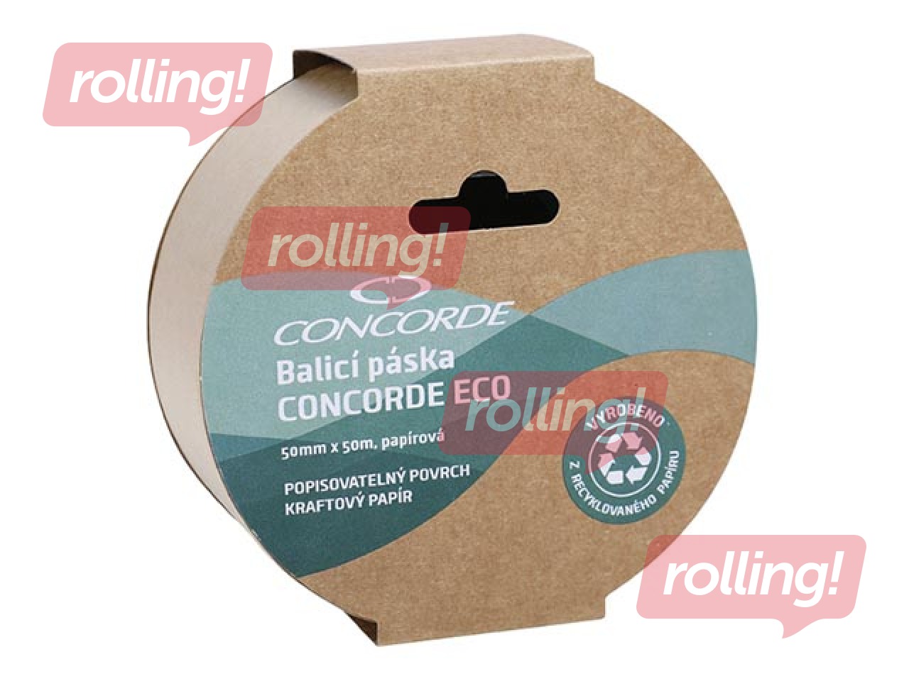 Packing tape Concorde Eco, 50mm x 50m, paper, brown
