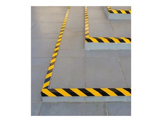 Warning marking tape, black-yellow, 48mm x 50m