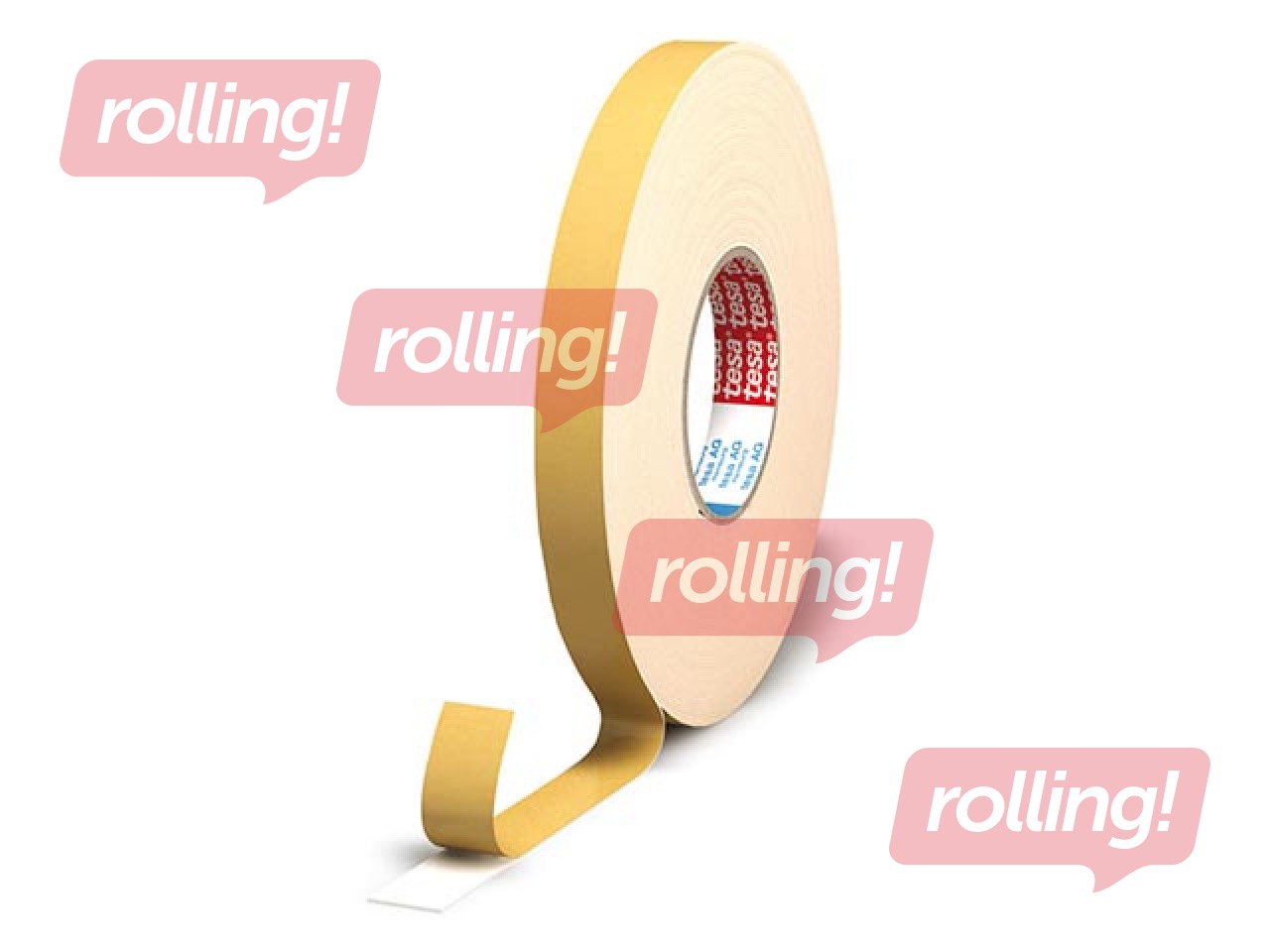 Līmlente divpusēja Tesa, putota, PE/sintētiskais kaučuks, 19 mm x 25 m