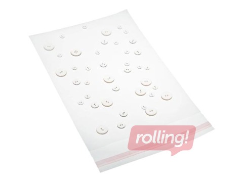 plastic bag with adhesive strip 29x39+7cm, transparent, 100pcs 