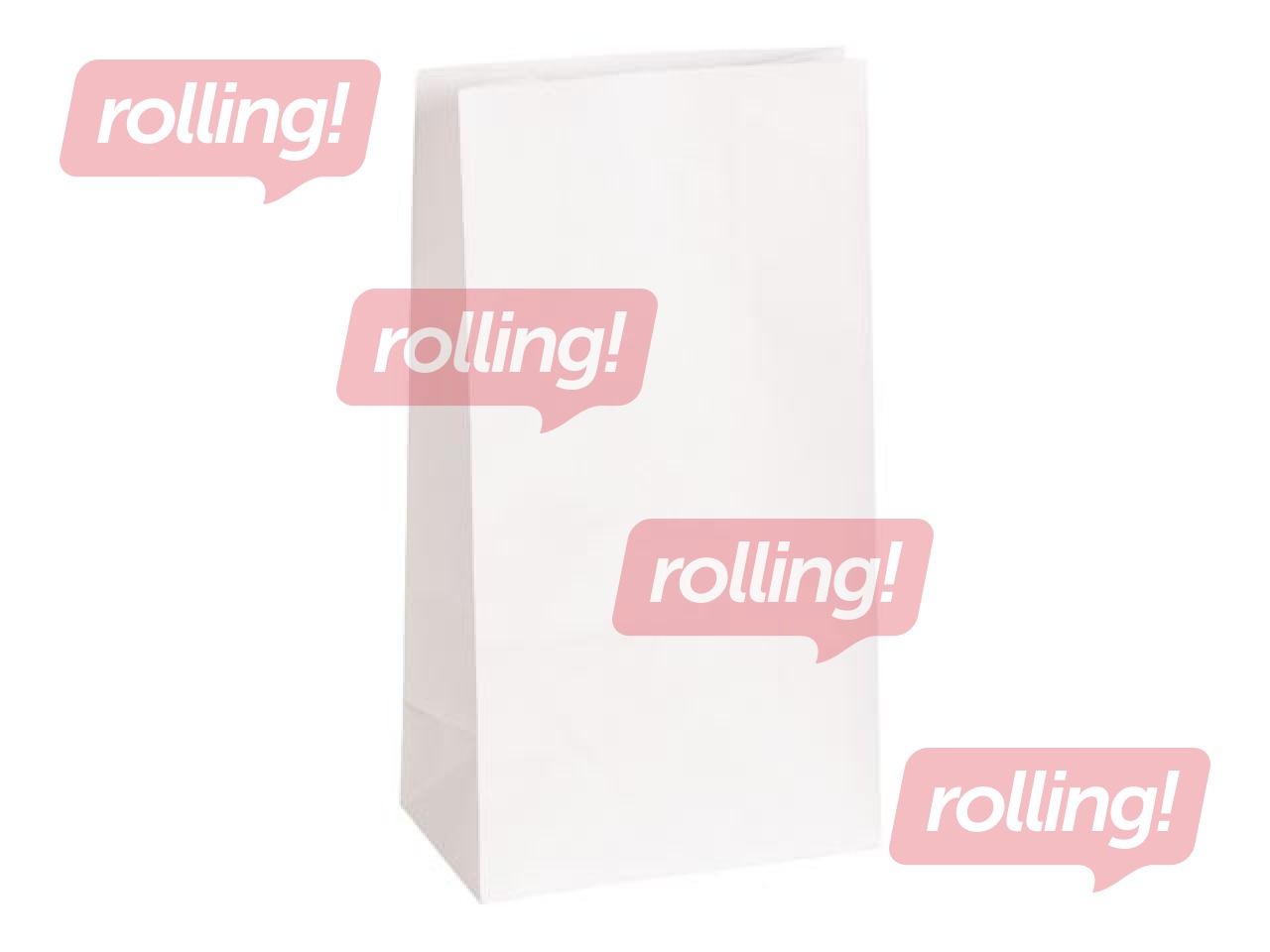 Maisiņi papīra 120x60x210mm, 25 gab., balti